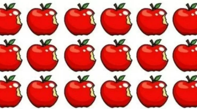 Brain Teaser: Can Your High IQ Help You Find the Different Apple in 11 Seconds?